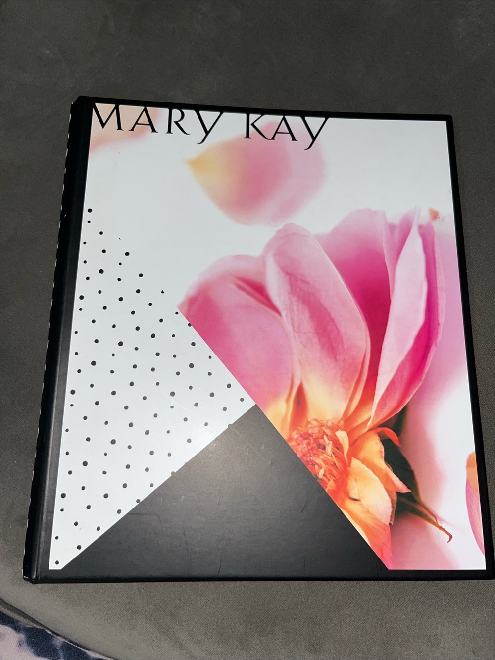 Mary Kay Pink Floral Presentation Binder with Black Accents
